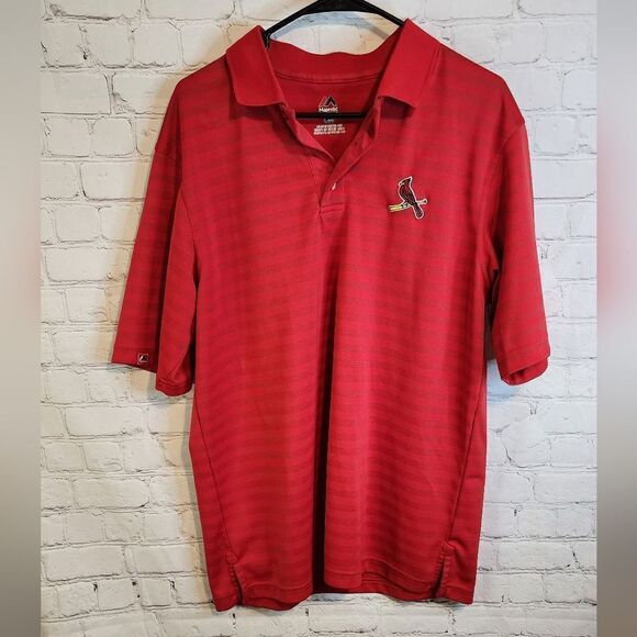 Men's Majestic St Louis Cardinals polo, size Large - Picture 1 of 3